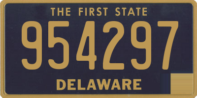 DE license plate 954297