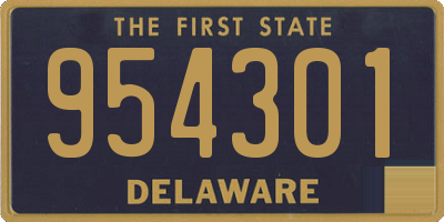 DE license plate 954301