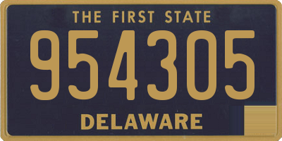 DE license plate 954305