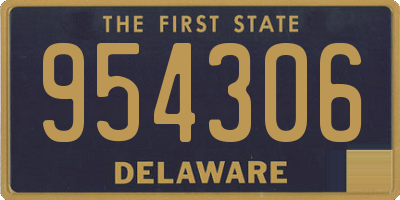 DE license plate 954306