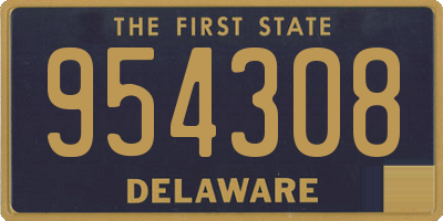 DE license plate 954308
