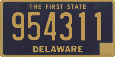 DE license plate 954311