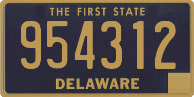 DE license plate 954312