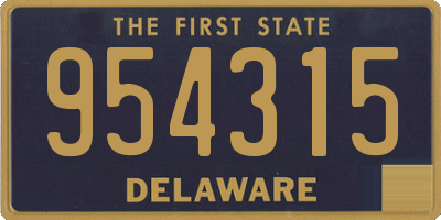DE license plate 954315
