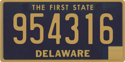 DE license plate 954316