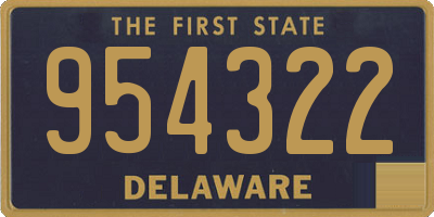 DE license plate 954322