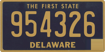 DE license plate 954326