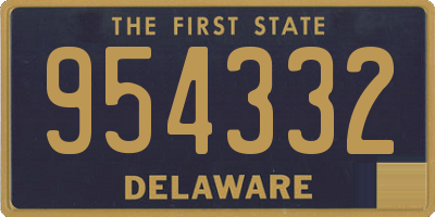 DE license plate 954332