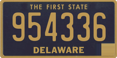 DE license plate 954336