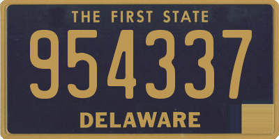 DE license plate 954337