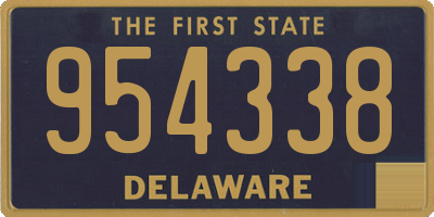 DE license plate 954338