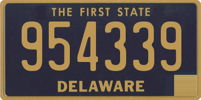 DE license plate 954339