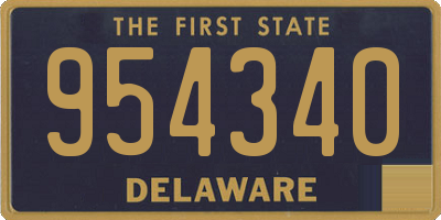 DE license plate 954340