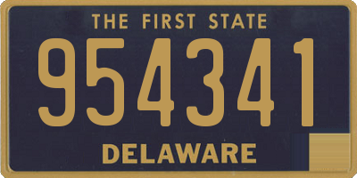 DE license plate 954341