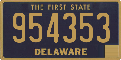 DE license plate 954353