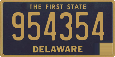 DE license plate 954354