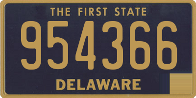 DE license plate 954366