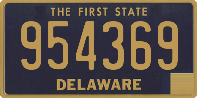 DE license plate 954369