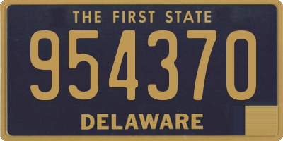 DE license plate 954370