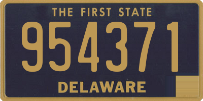 DE license plate 954371