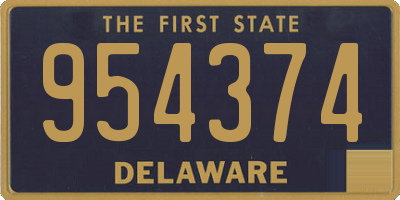DE license plate 954374