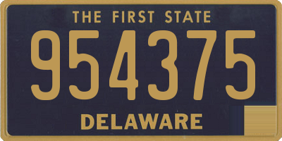 DE license plate 954375