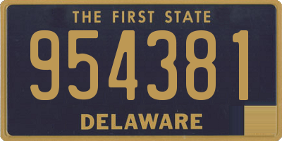 DE license plate 954381