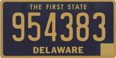 DE license plate 954383