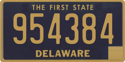 DE license plate 954384