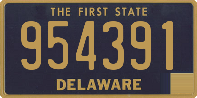 DE license plate 954391