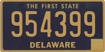 DE license plate 954399