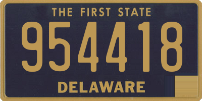 DE license plate 954418