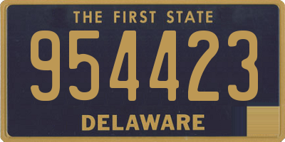 DE license plate 954423