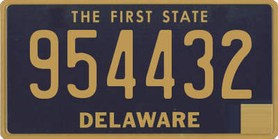 DE license plate 954432