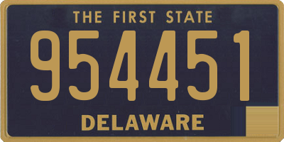 DE license plate 954451