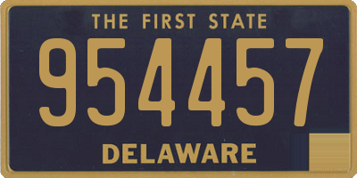 DE license plate 954457