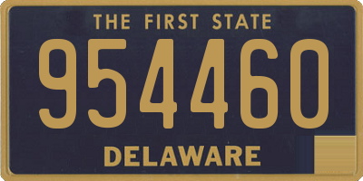DE license plate 954460