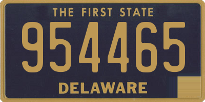 DE license plate 954465