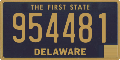 DE license plate 954481