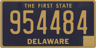 DE license plate 954484