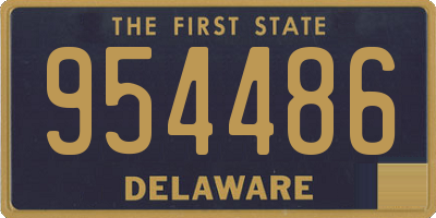 DE license plate 954486