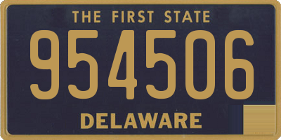 DE license plate 954506