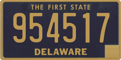 DE license plate 954517