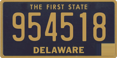 DE license plate 954518