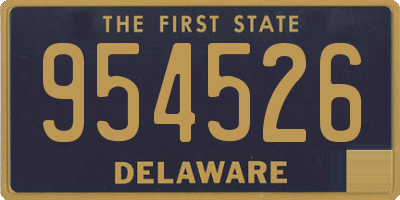 DE license plate 954526