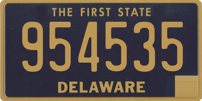 DE license plate 954535