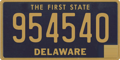 DE license plate 954540