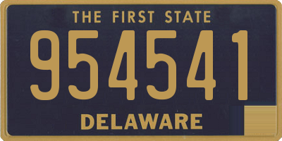 DE license plate 954541