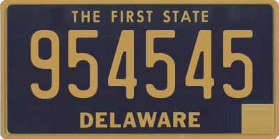 DE license plate 954545