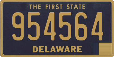 DE license plate 954564